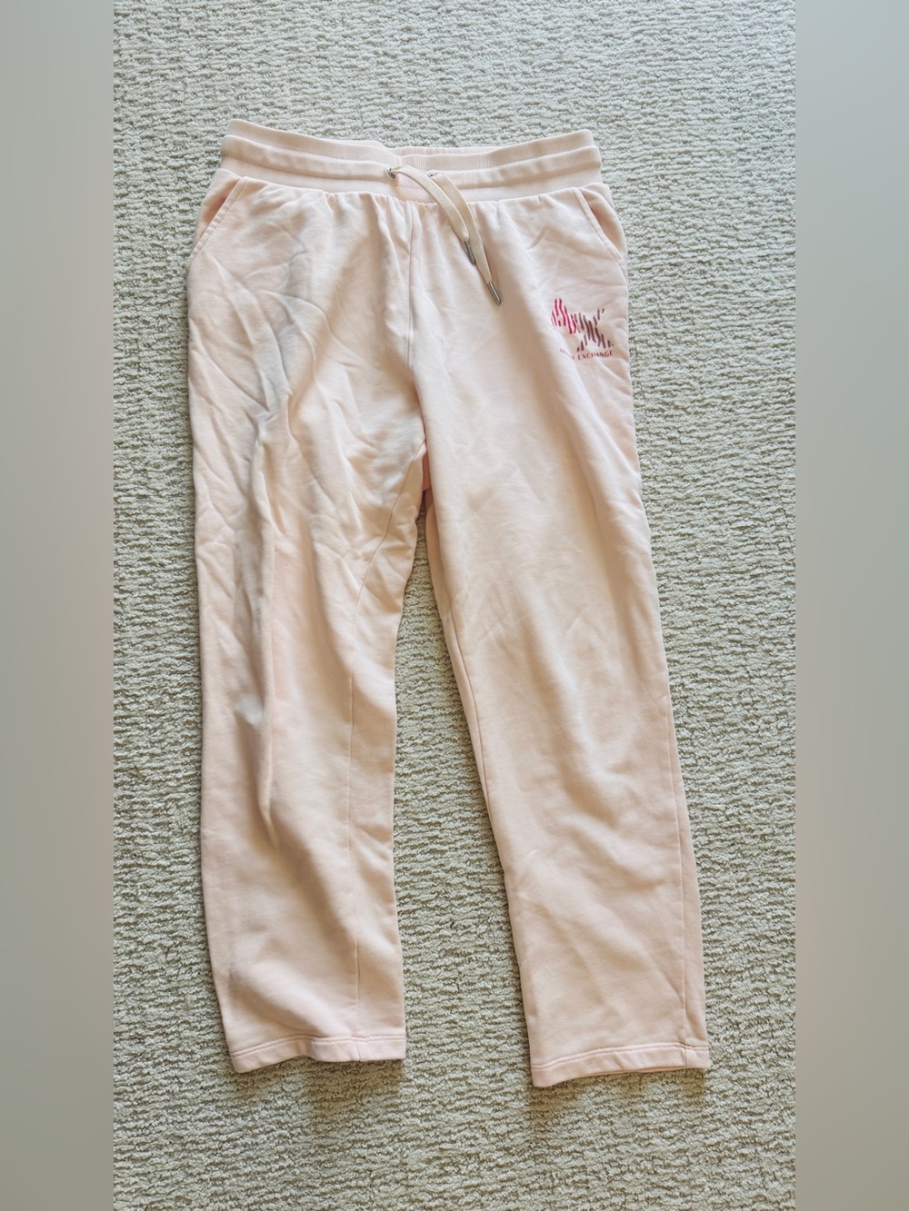 Armani Exchange Light Pink Girls' Drawstring Joggers